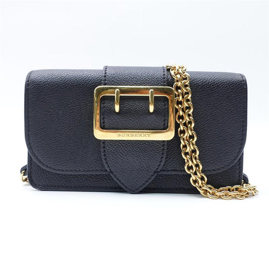 【DEAL】Pre-owned Burberry The Buckle Small Black Calfskin Shoulder Bag