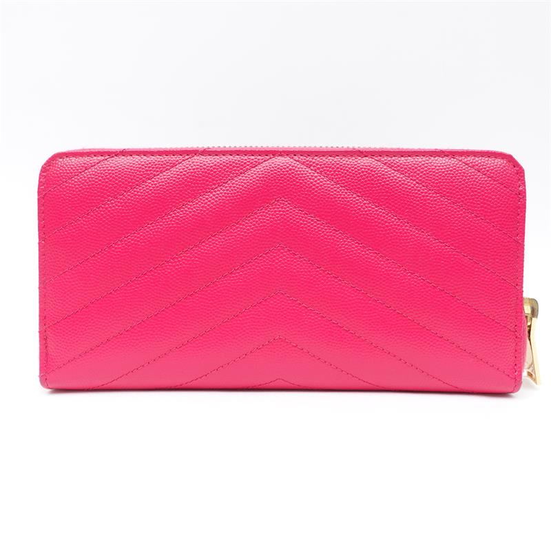 Pre-owned Saint Laurent Pink Calfskin Wallet