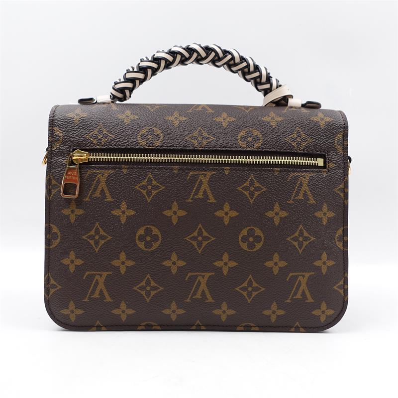 Pre-owned Louis Vuitton Metis Waved Handle Monogram Coated Canvas Shoulder Bag