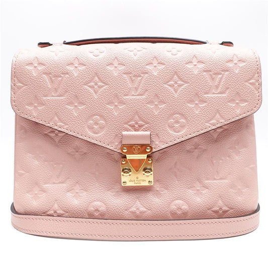 Pre-owned Louis Vuitton Metis Pink Calfskin Shoulder Bag-TS