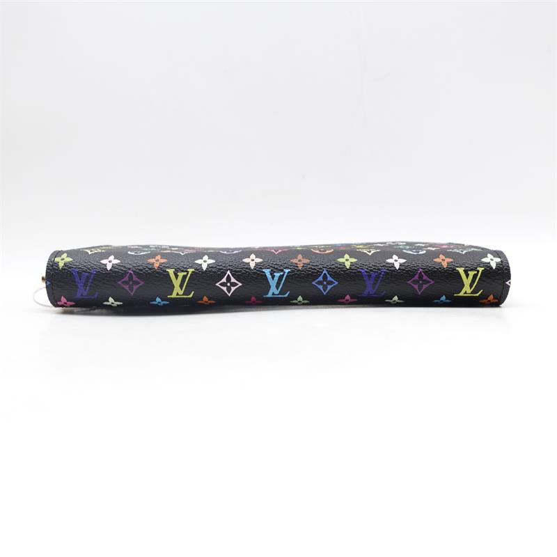 【DEAL】Pre-owned Louis Vuitton Black Multi Color Zippy Coated Canvas -HZ