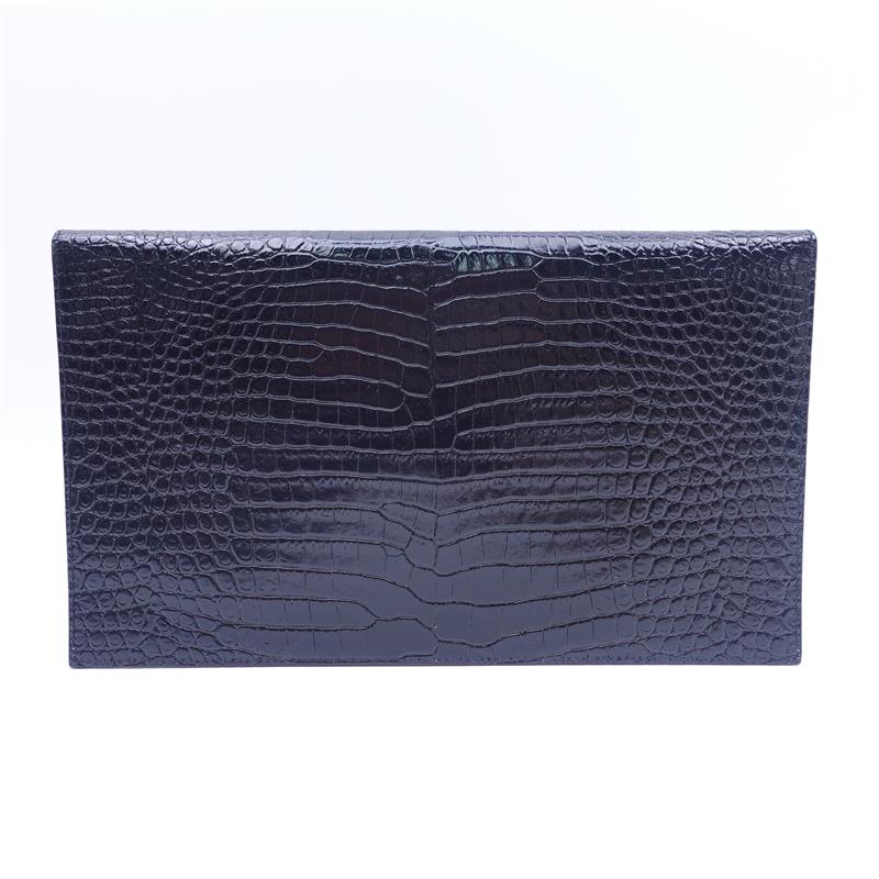 Pre-owned Saint Laurent Black Calfskin Clutch