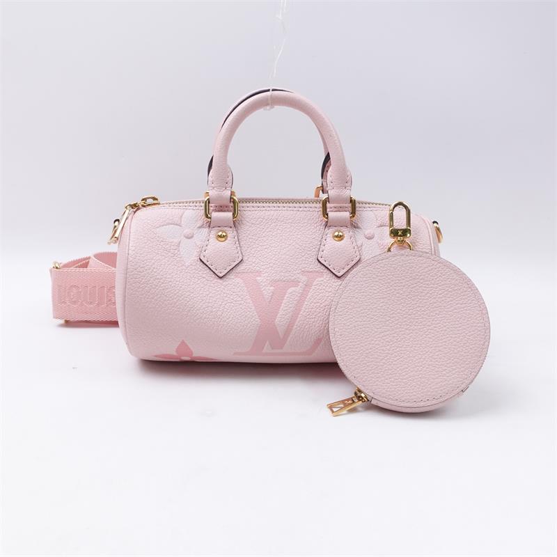 Pre-owned Louis Vuitton Pink Papillon Trunk Calfskin Shoulder Bag