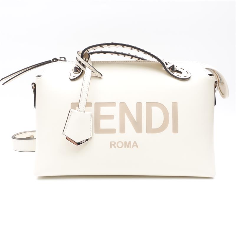 Pre-owned Fendi By The Way Cream Calfskin Shoulder Bag