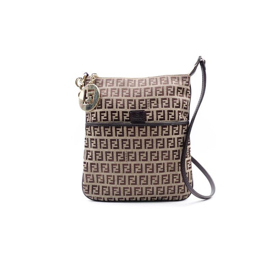 Pre-owned Fendi Brown Canvas Shoulder Bag