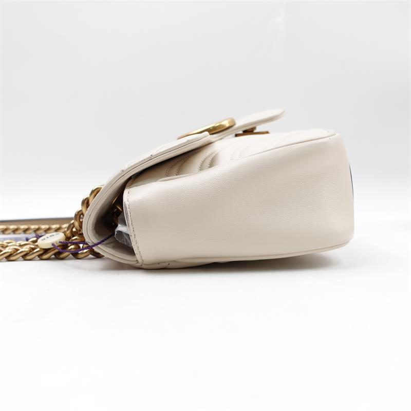 Gucci GG Marmont White Crossbody Bag-TS