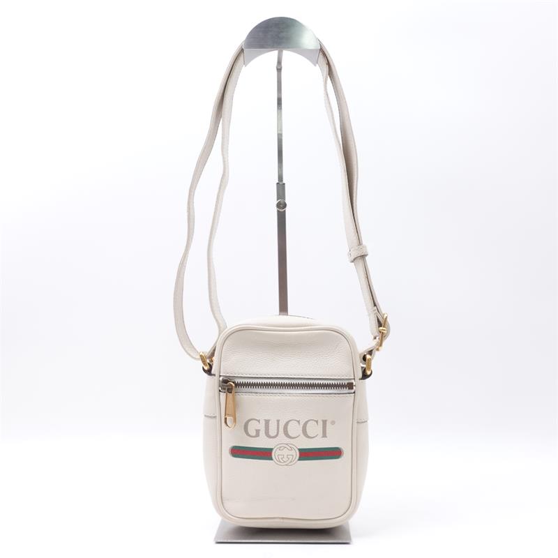 [Deal] Pre-owned Gucci White Calfskin Shoulder Bag