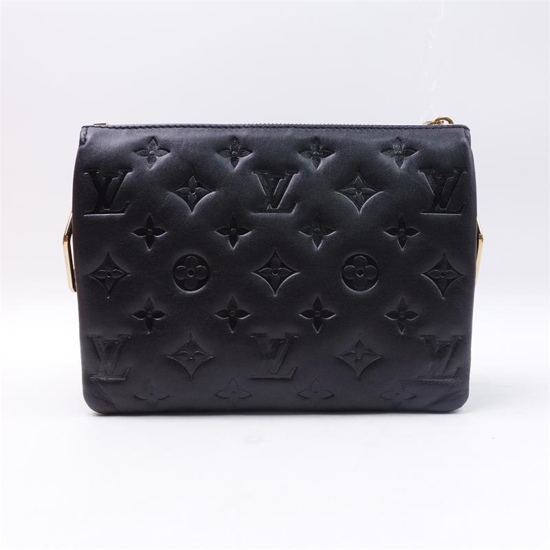 Pre-owned Louis Vuitton Black Coussin Calfskin Shoulder Bag