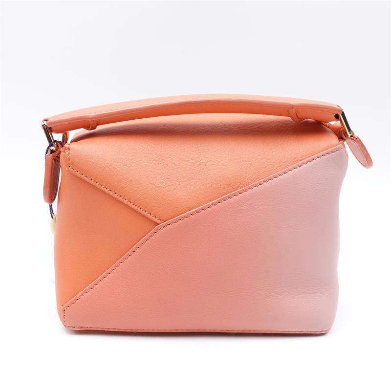 Pre-owned Loewe Puzzle  Orange Calfskin Shoulder Bag-HZ