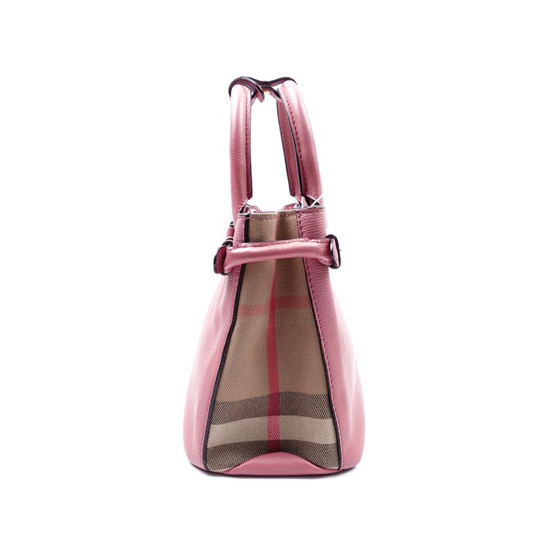 【DEAL】Pre-owed Burberry THE BANNER Pink Calfskin Shoulder Bag