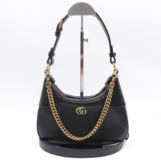 Pre-owned Gucci Aphrodite Black Calfskin Shoulder Bag