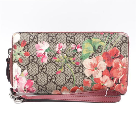 Pre-owned Gucci Pink Bloom Coated Canvas Wallet