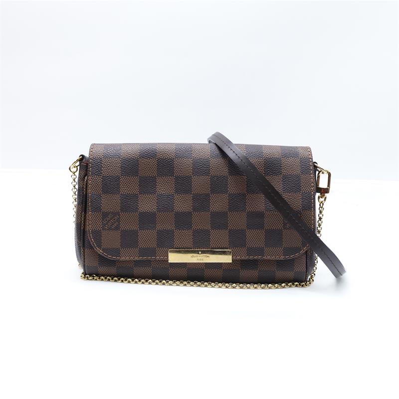 Pre-owned Louis Vuitton Favorite Damier Eben Coated Canvas Shoulder Bag