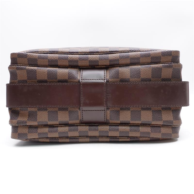 Pre-owned Louis Vuitton Naviglio Brown Coated Canvas Clutch-TS