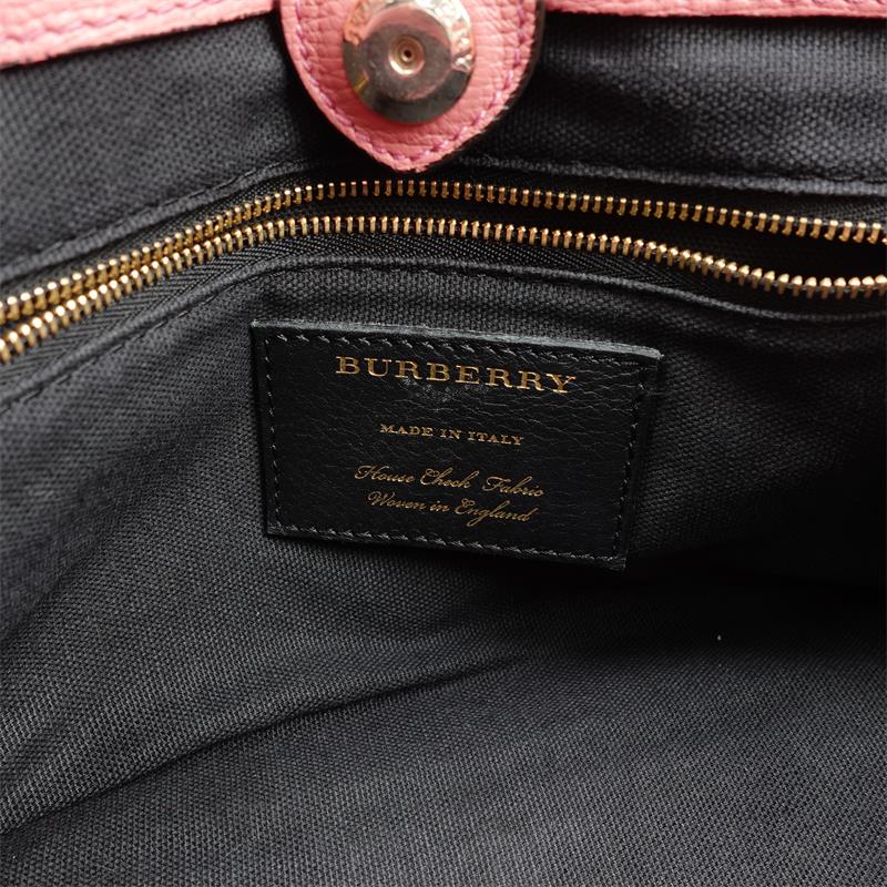 【DEAL】Pre-owed Burberry THE BANNER Pink Calfskin Shoulder Bag