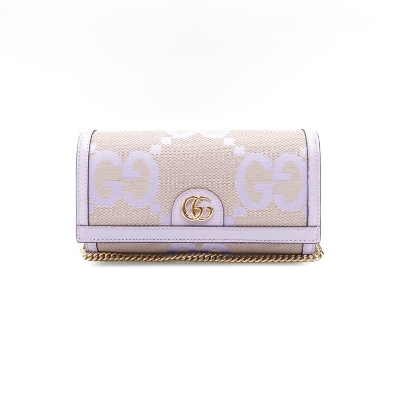 Gucci Wallet On Chain GG Monogram Coated Canvas Cross Body -TS