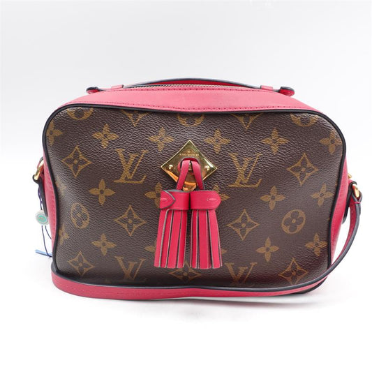 Pre-owned Louis Vuitton Saintonge Brown Coated Canvas Camera Bag-TS