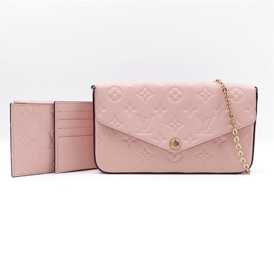 Louis Vuitton Pochette Felicie Pink Monogram Calfskin Cross Body Bag