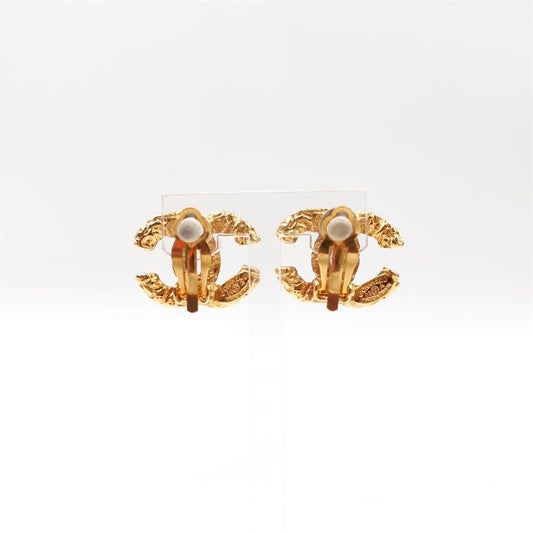 【Deal】Pre-owned Chanel Golden Alloy Earrings-TS