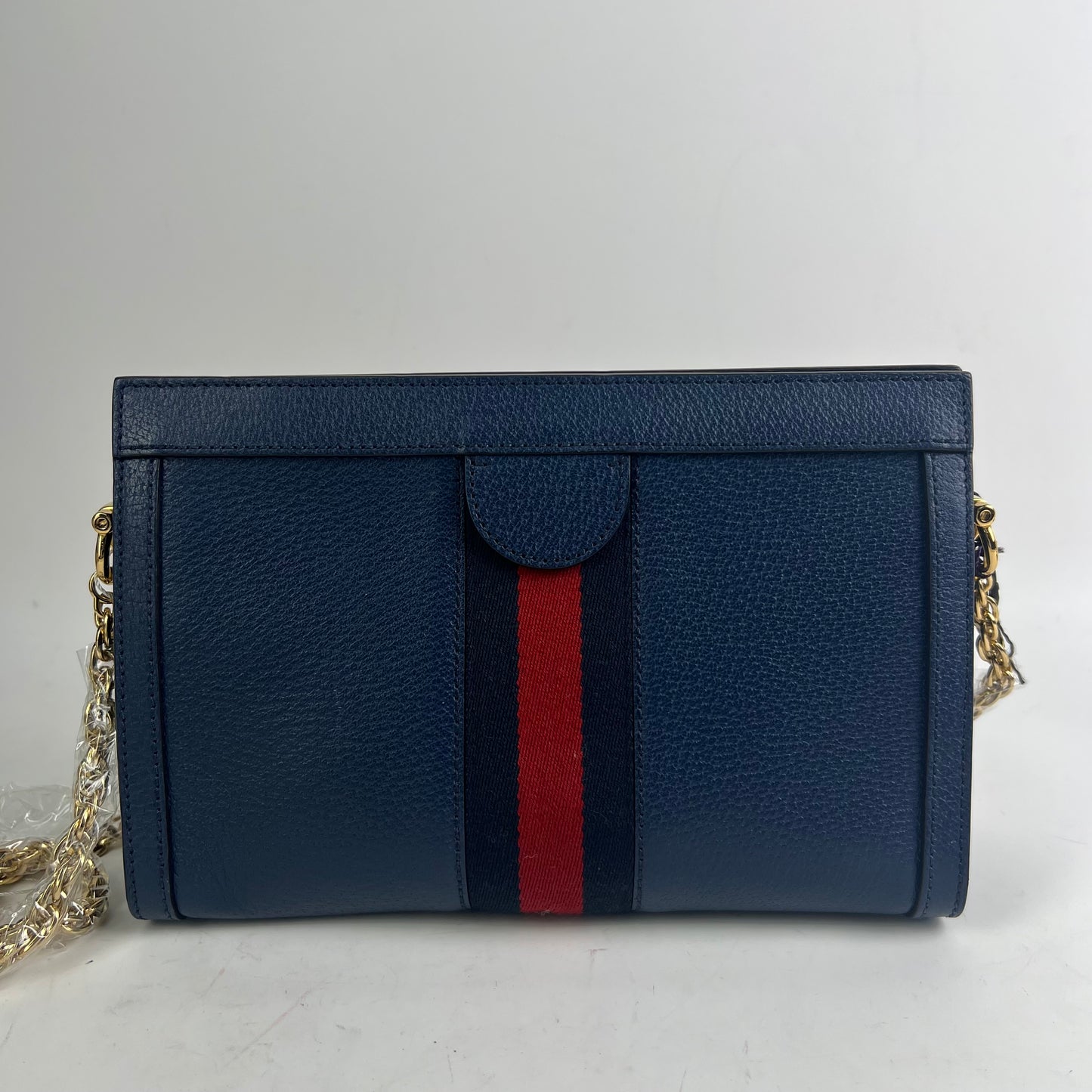 【Company Deal】Pre-owned Gucci Blue Ophidia Calfskin Crossbody Bag-HZ
