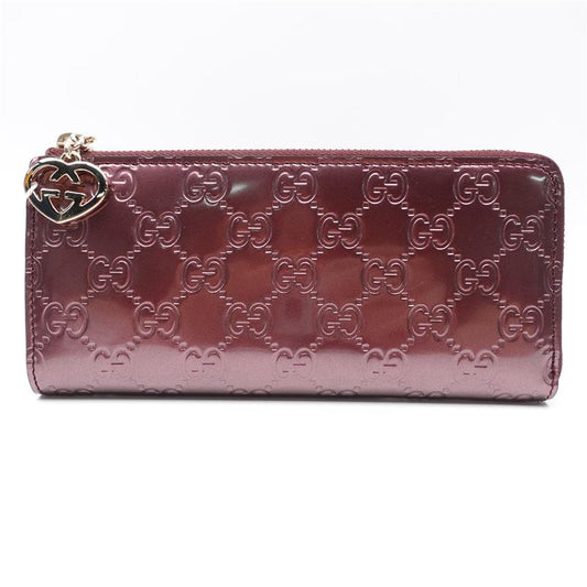 【DEAL】Gucci Guccisima Purple Patent Leather Zippy Wallet