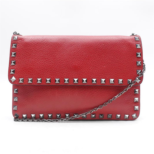 【Deal】Valentino Garavani Red Leather Shoulder Bag -TS