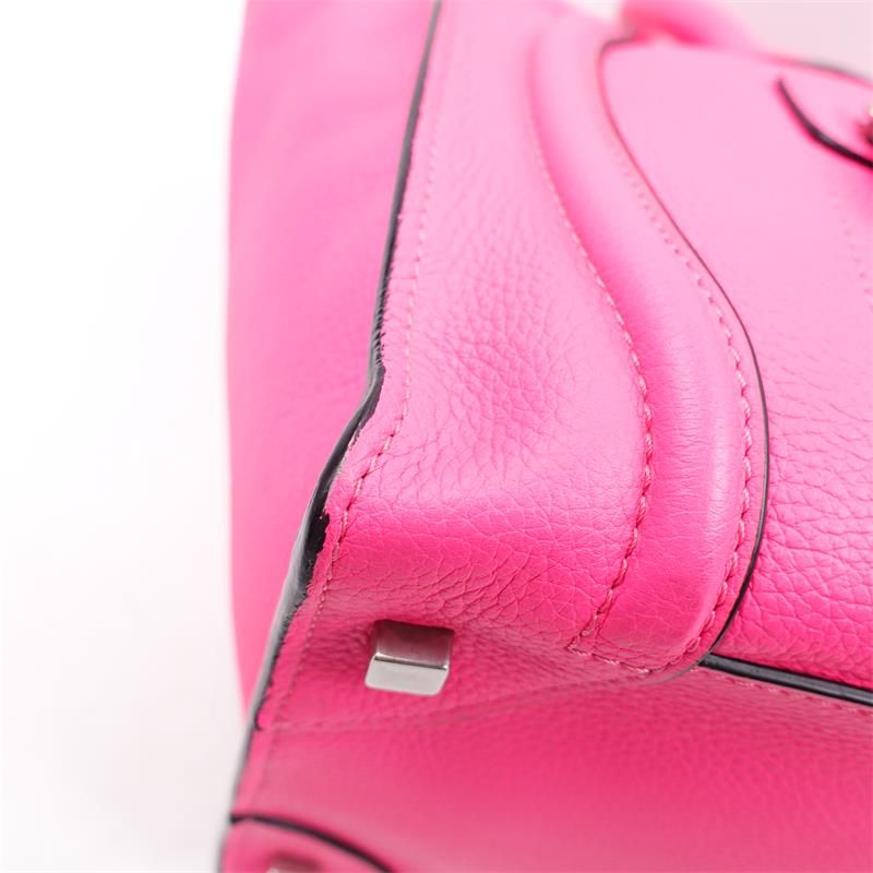 Pre-owned Celine Pink Luggage Calfskin Tote