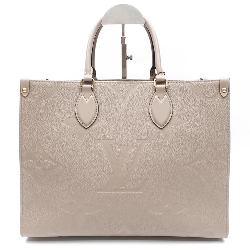 Pre-owned Louis Vuitton On The Go Grey Calfskin Tote-TS