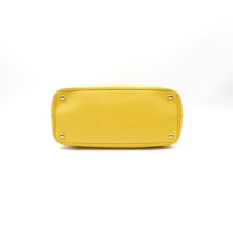 【DEAL】Pre-owned Prada Galleria Yellow Saffiano Shoulder Bag - HZ