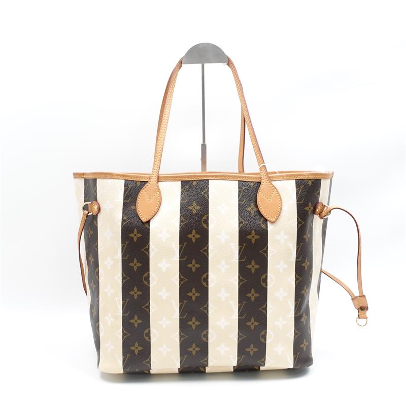 Pre-owned Louis Vuitton Neverfull MM Cream & Brown Monogram Tote