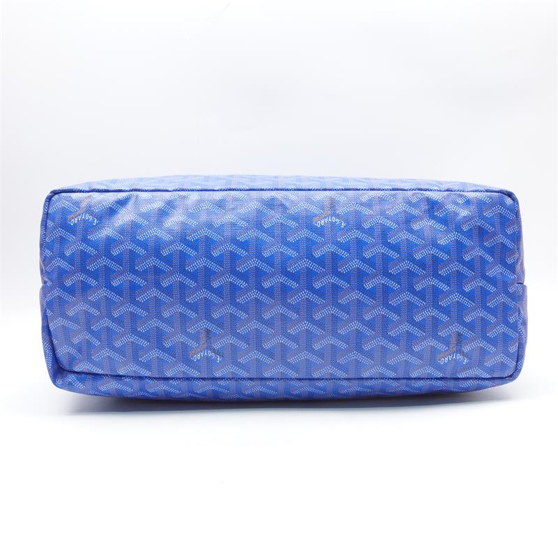 Pre-owned Goyard Saint-Louis Blue Coated Canvas Shoulder Bag