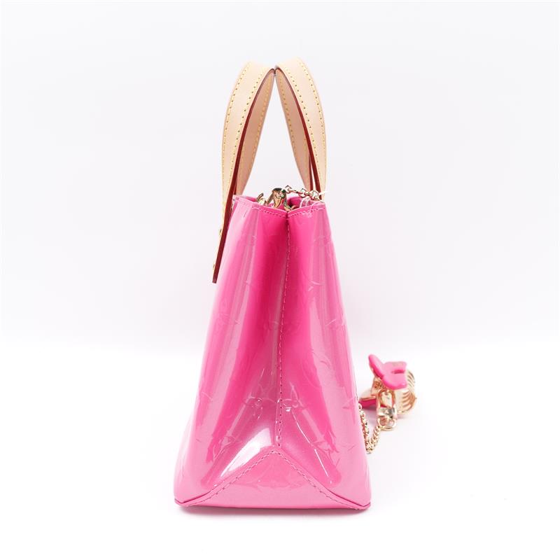 Pre-owned Louis Vuitton Reade PM Neon Pink Vernis Shoulder Bag