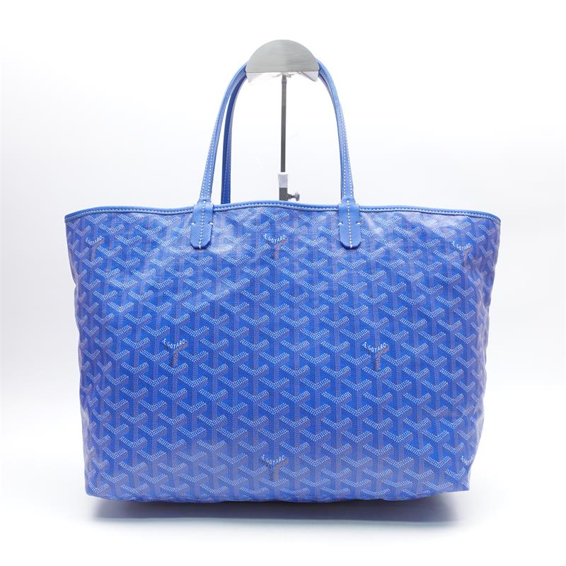 Pre-owned Goyard Saint-Louis Blue Coated Canvas Shoulder Bag