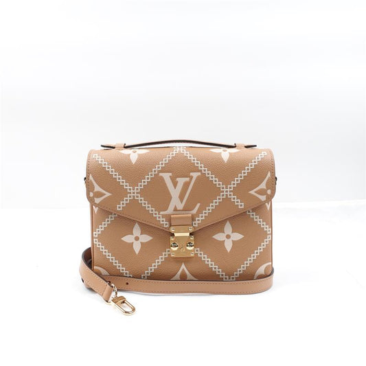 Pre-owned Louis Vuitton Metis Brown Calfskin Shoulder Bag