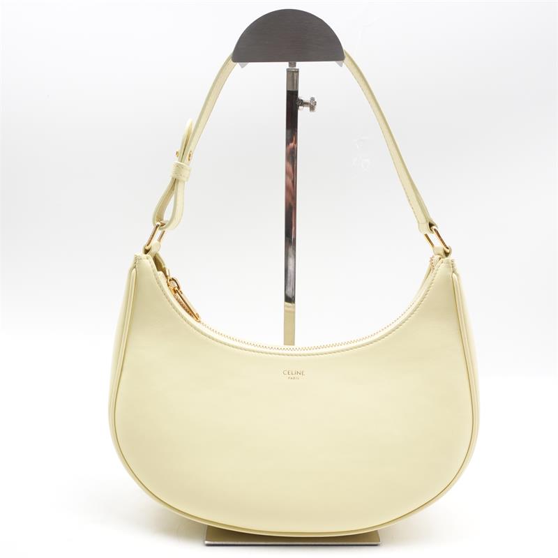 Pre-owned Celine Ava Yellow Calfskin Armpit Bag-HZ