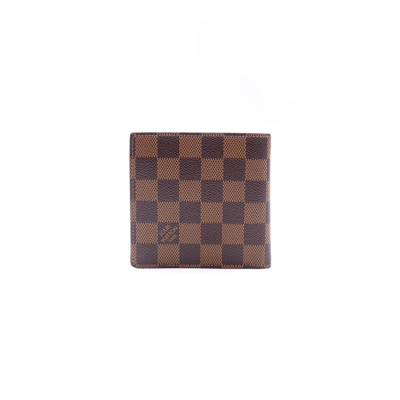 Pre-owned Louis Vuitton Damier Eben Coated Canvas Wallet