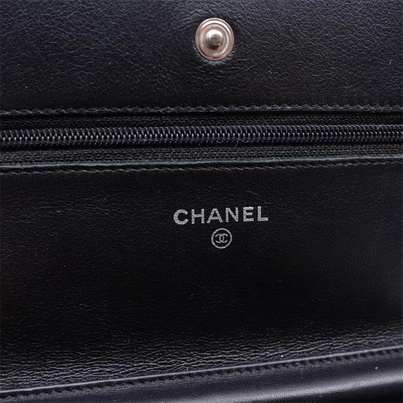 Pre-owned CHANEL Vernis Shoulder Bags CF Black WOC Shoulder Bag-HZTT