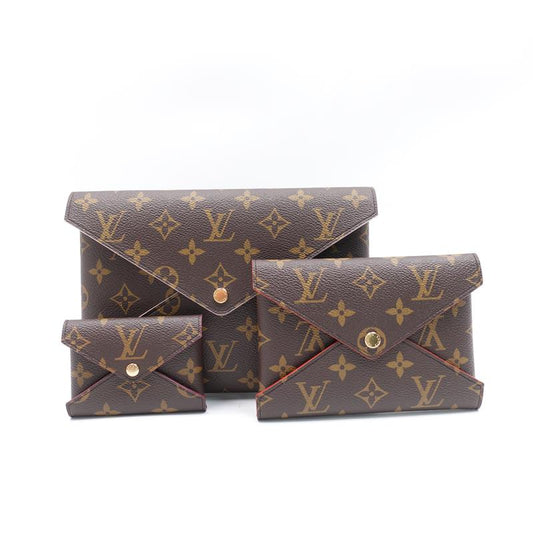 Pre-owned Louis Vuitton Brown Pochette Kirigami Coated Canvas Clutch