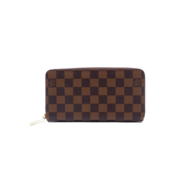 Pre-owned Louis Vuitton Monogram Damier Ebene Long Zippy Wallet