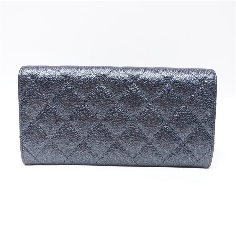 Pre-owned Chanel Black Calfskin Wallet