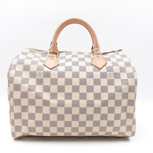 Pre-owned Louis Vuitton Speedy 30 Damier Azur Coated Canvas Handle Bag