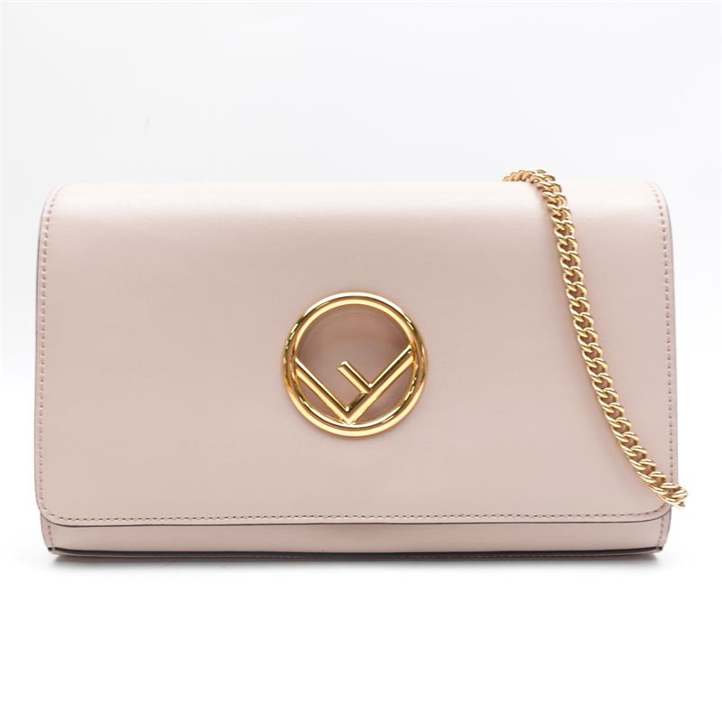 [Deal] Pre-owned Fendi Kan If Pink Calfskin Shoulder Bag