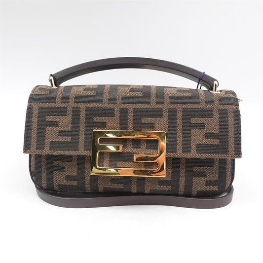 Fendi Baguette Monogram Canvas Shoulder Bag