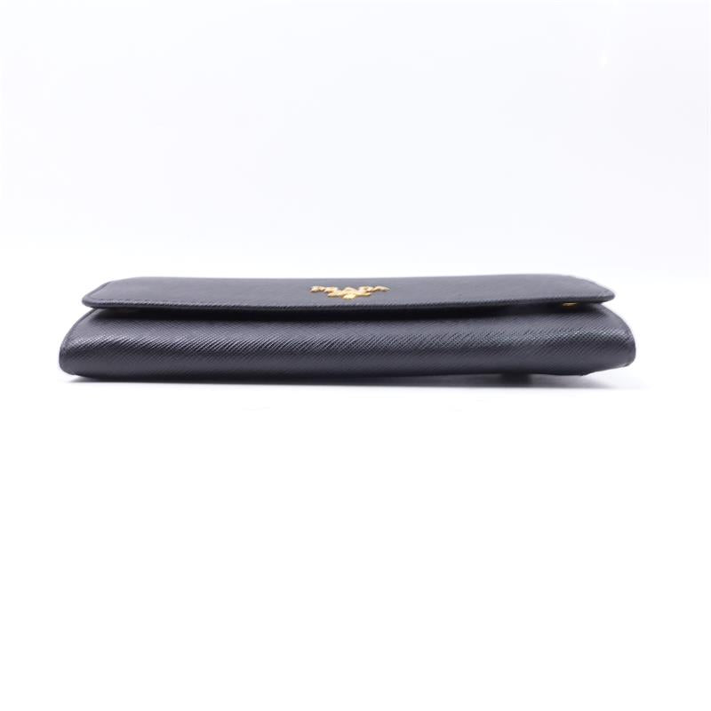 Pre-owned Prada Black Calfskin Wallet