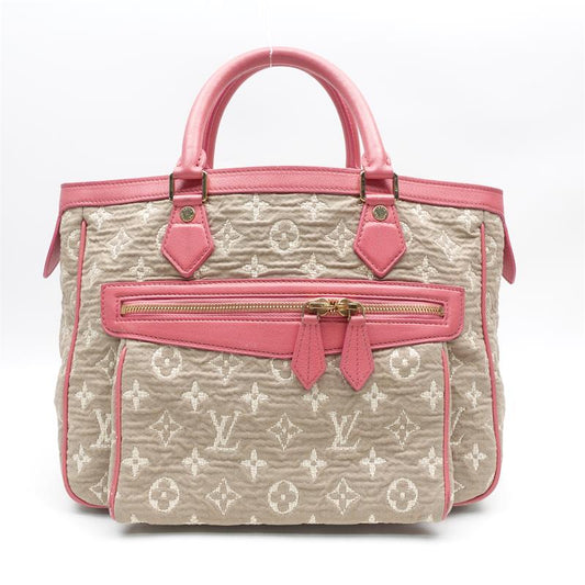 【Deal】Louis Vuitton Sabbia Cabas MM Pink Monogram Canvas Handbag With Pouch -TS