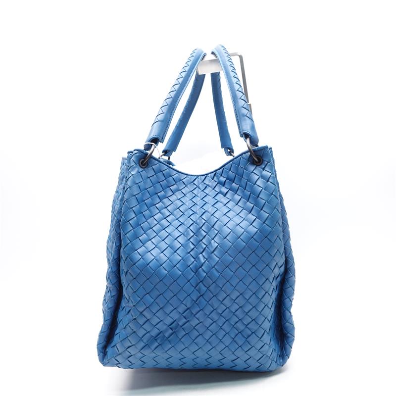 Pre-owned Bottega Veneta Blue Calfskin Shoulder Bag-HZ