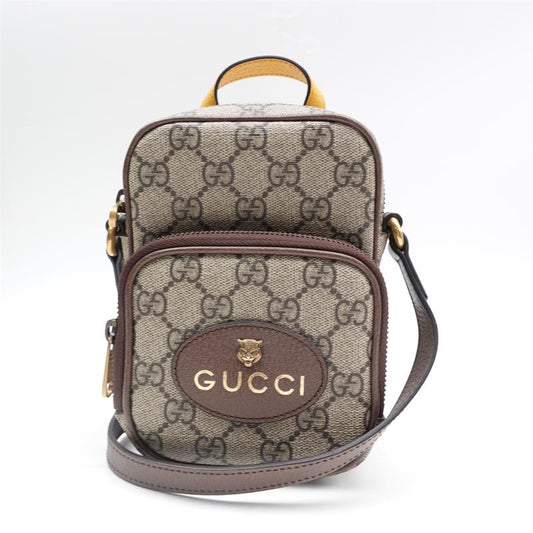 Pre-owned Gucci Brown Coated Canvas Crossbody Bag-TS