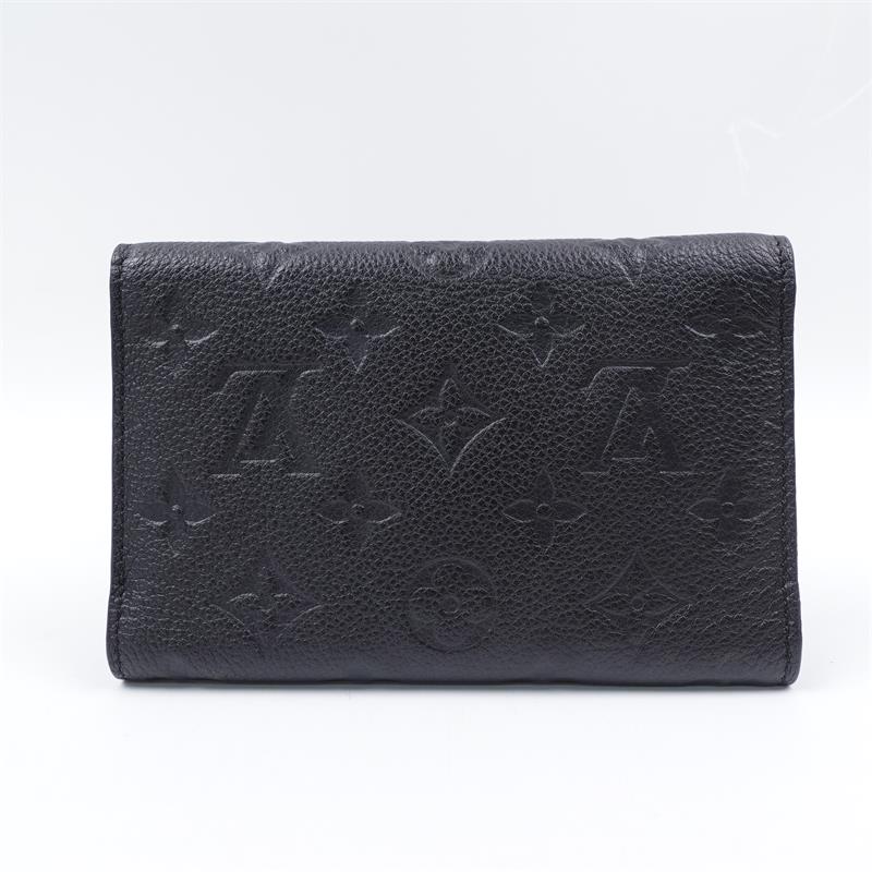 Pre-owned Louis Vuitton Victorine Black Monogram Calfskin Wallet