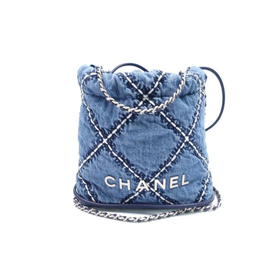 Chanel 22Bag Denim Shoulder Bag