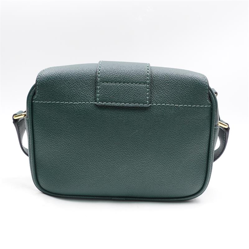 【DEAL】Burberry The Buckle Green Calfskin Cross Body Bag